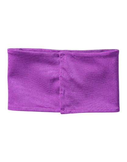 Dolce & Gabbana Purple Nylon Stretch Women Neck Warmer Scarf
