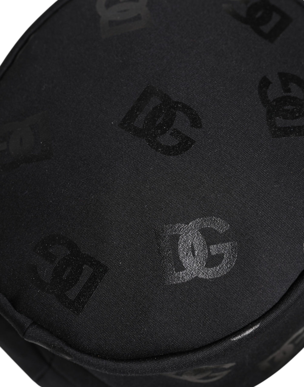 Dolce & Gabbana Schwarzer Fischerhut aus Polyesterjacquard mit DG-Monogramm