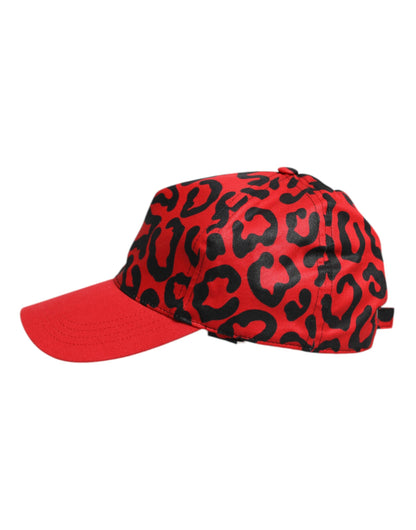 Dolce & Gabbana Red Cotton 6 Panels Women Baseball Cap