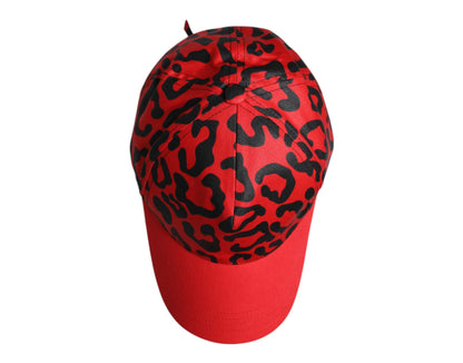 Dolce & Gabbana Red Cotton 6 Panels Women Baseball Cap