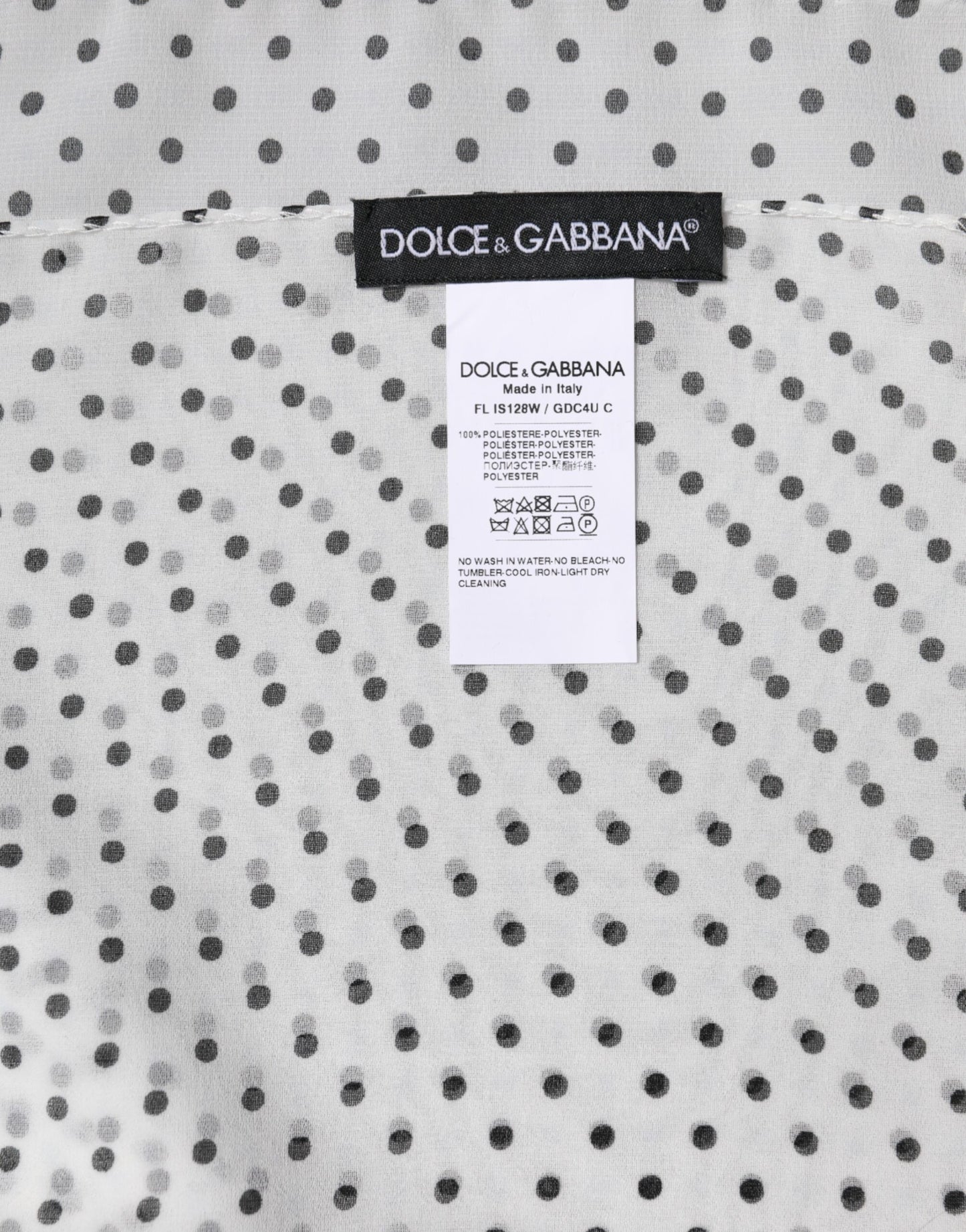 Dolce &amp; Gabbana – Wickelschal aus Polyester mit weißen Punkten