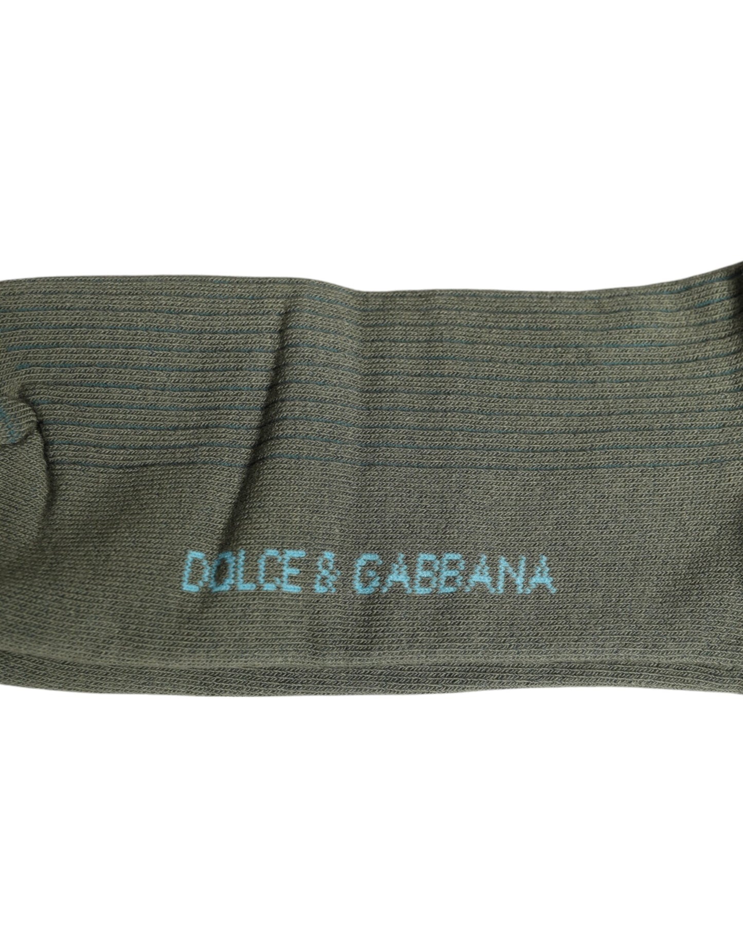 Dolce &amp; Gabbana – Wadenlange Socken aus grauer Baumwolle mit DG-Bär