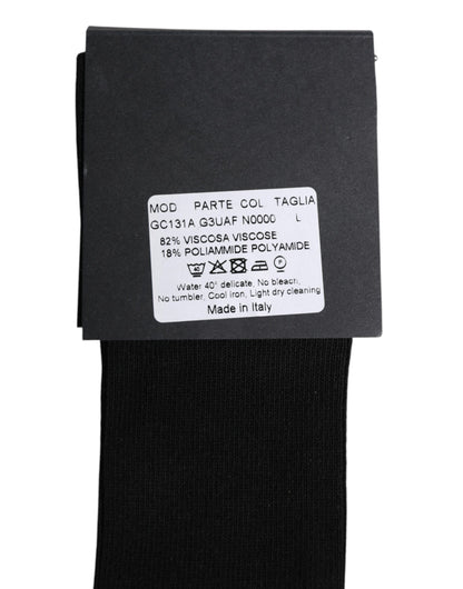 Dolce &amp; Gabbana – Wadensocken aus schwarzer Viskose mit Logo