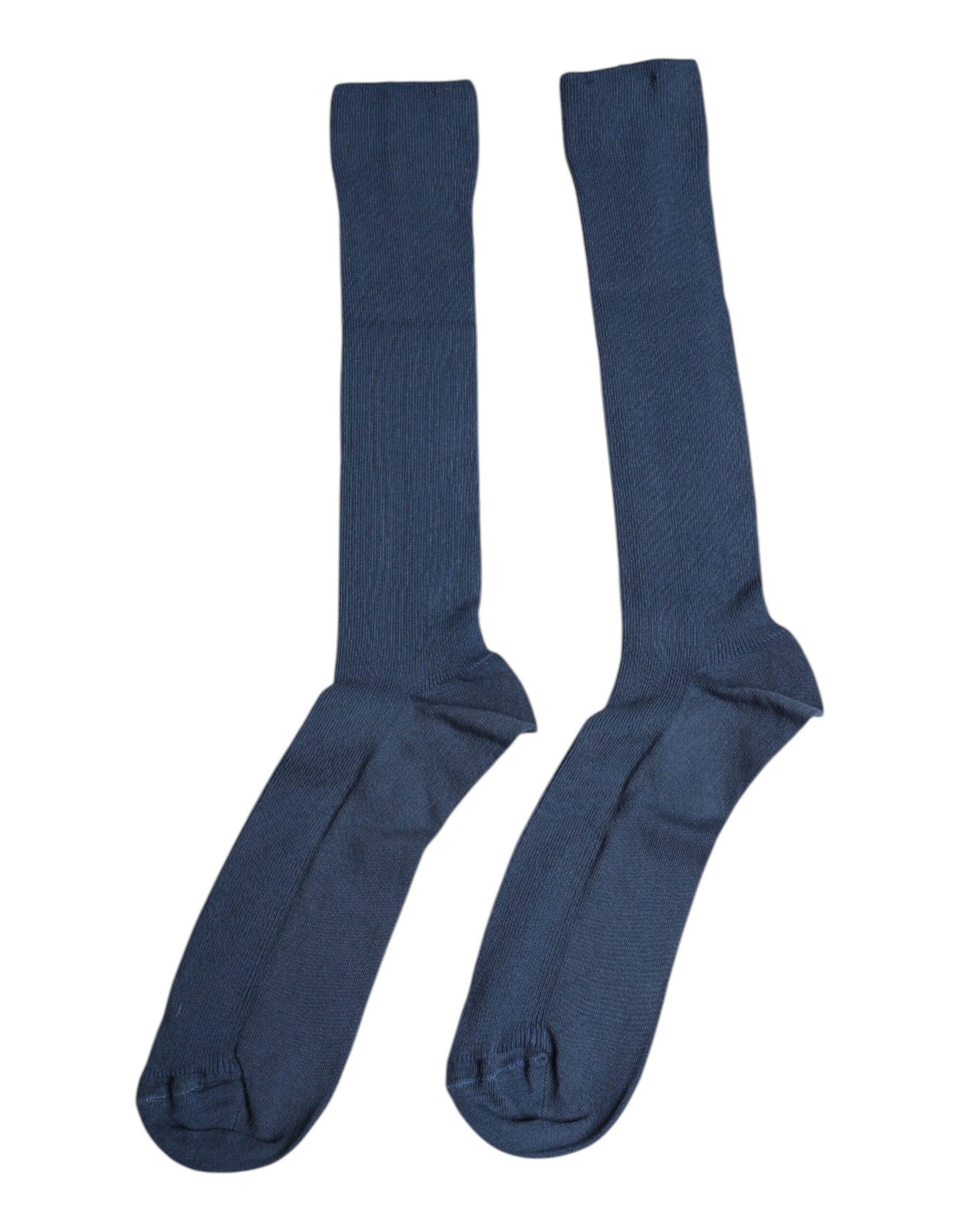 Dolce &amp; Gabbana – Wadenstrümpfe aus blauer Baumwolle mit DG-Logo