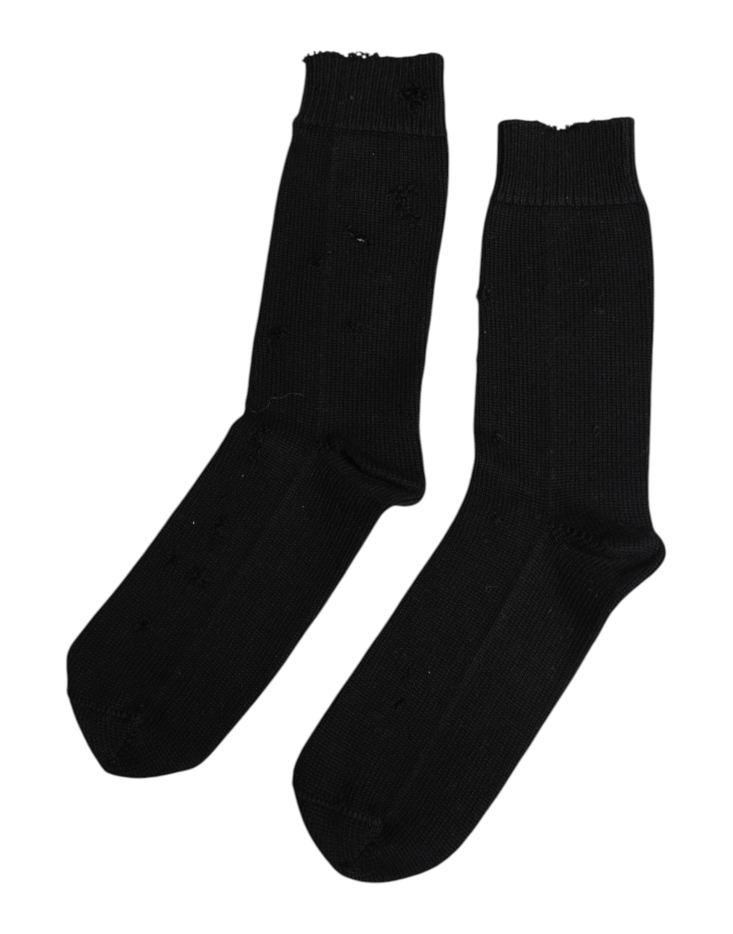 Dolce &amp; Gabbana Schwarze, einfarbige Stretch-Socken für Herren bis zur Wade