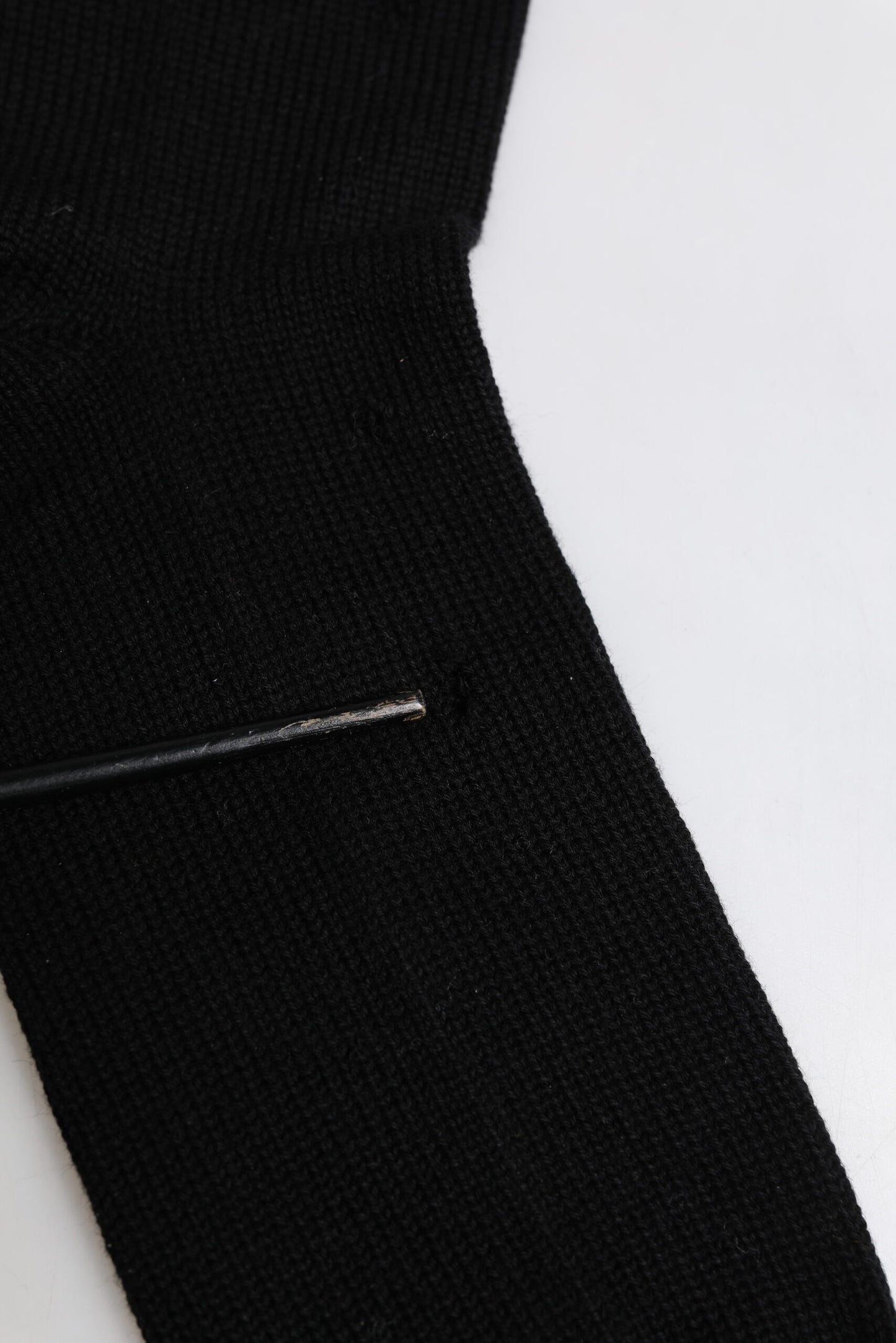 Dolce &amp; Gabbana Schwarze, einfarbige Stretch-Socken für Herren bis zur Wade