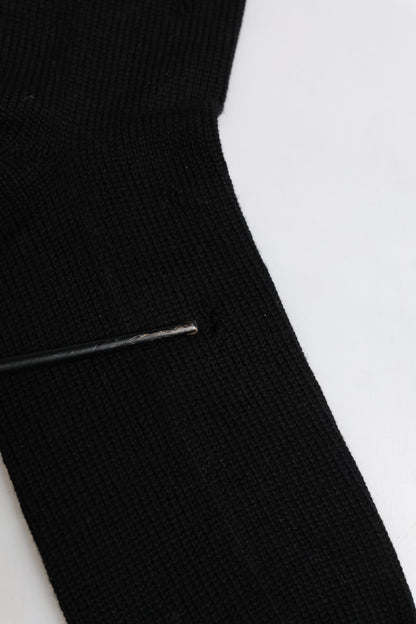 Dolce &amp; Gabbana Schwarze, einfarbige Stretch-Socken für Herren bis zur Wade