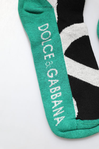 Dolce & Gabbana Multicolor Cotton Stretch Over Calf Socks