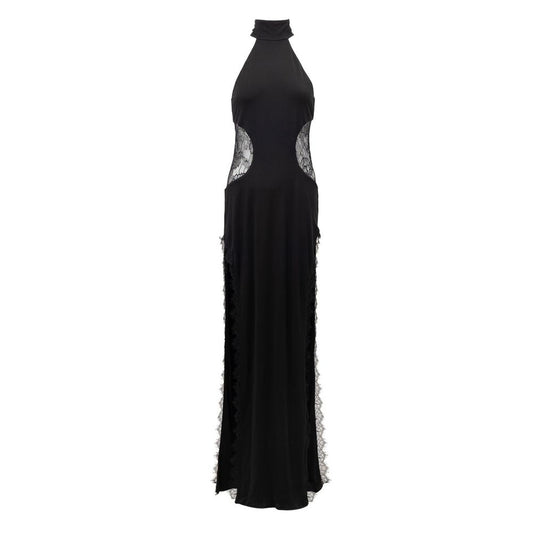 Retrofête Black Viscose Long Dress