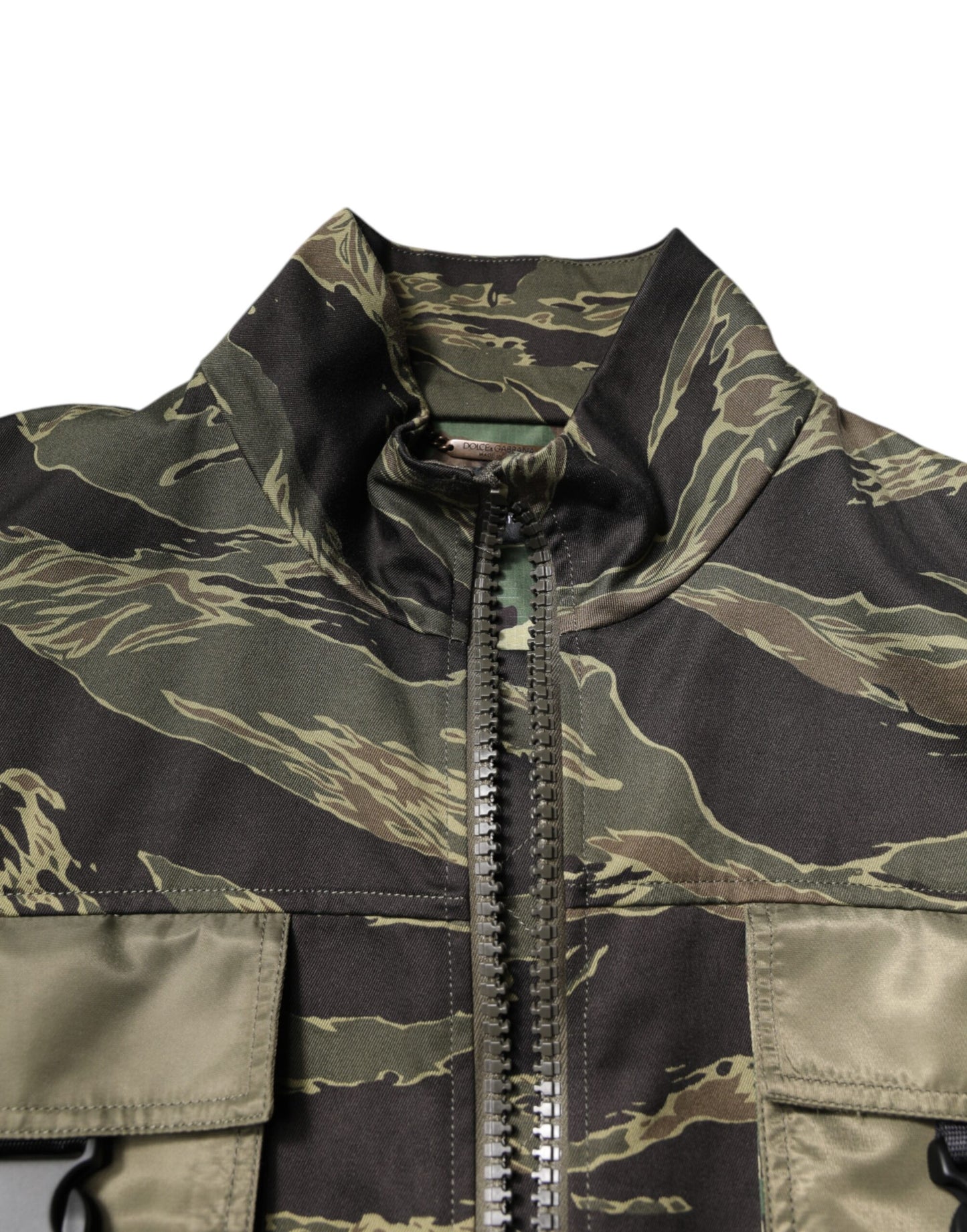 Dolce &amp; Gabbana Mehrfarbige Bomberjacke aus Baumwolle mit Camouflage-Muster