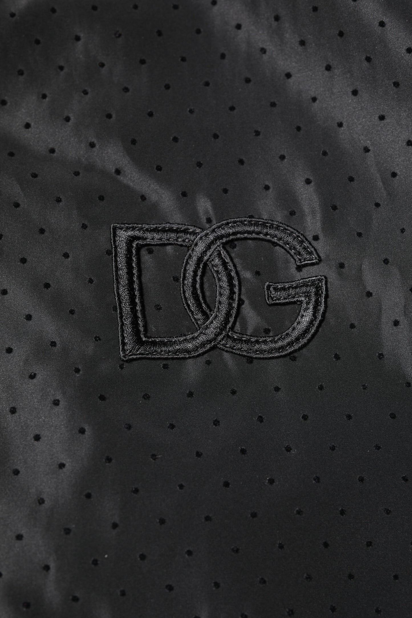 Dolce &amp; Gabbana – Schwarze Bomberjacke mit langen Ärmeln und durchgehendem Reißverschluss