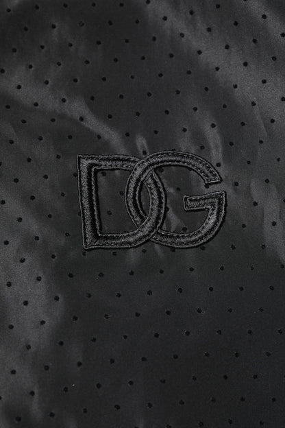 Dolce &amp; Gabbana – Schwarze Bomberjacke mit langen Ärmeln und durchgehendem Reißverschluss