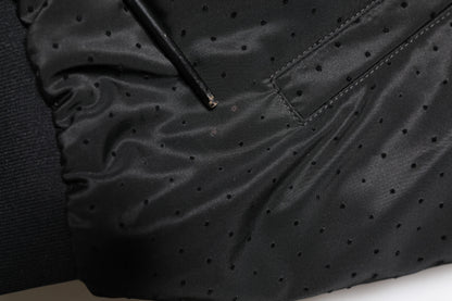 Dolce &amp; Gabbana – Schwarze Bomberjacke mit langen Ärmeln und durchgehendem Reißverschluss