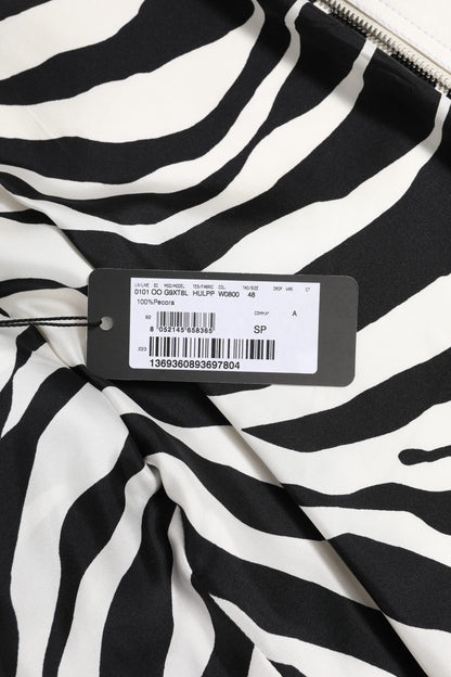 Dolce &amp; Gabbana – Weiße Bikerjacke mit durchgehendem Reißverschluss und Kragen