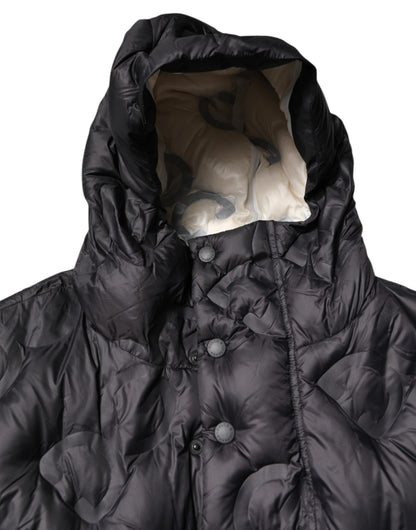 Dolce &amp; Gabbana Schwarzer Parka mit Kapuze, Winterjacke