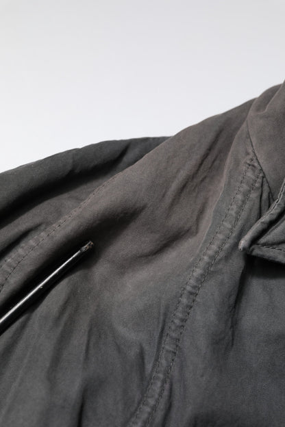 Dolce &amp; Gabbana – Schwarze Manteljacke aus massiver Baumwolle mit Kragen