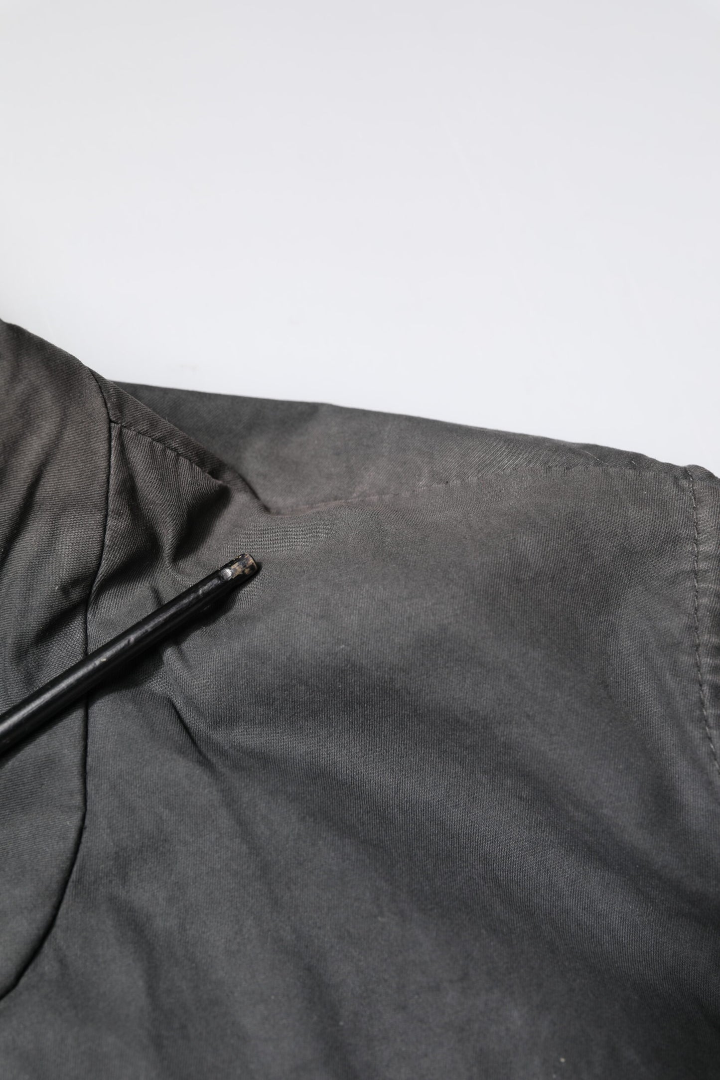 Dolce &amp; Gabbana – Schwarze Manteljacke aus massiver Baumwolle mit Kragen