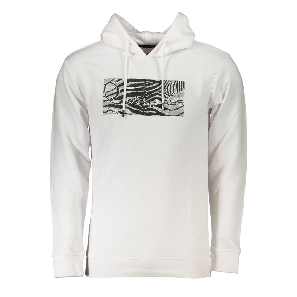 Cavalli Class Weißer Baumwollpullover für Herren