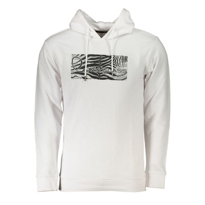 Cavalli Class Weißer Baumwollpullover für Herren