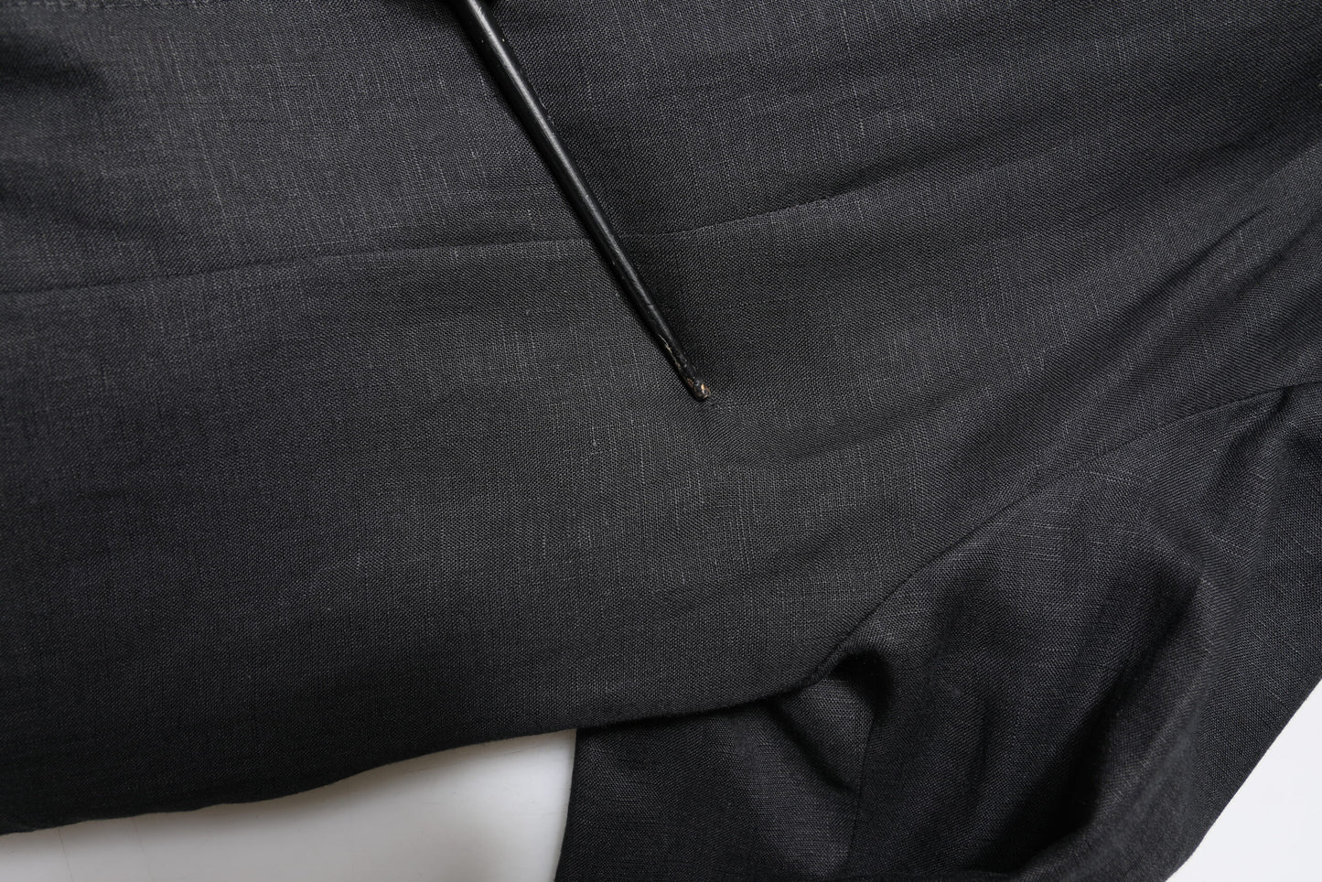 Dolce &amp; Gabbana Schwarzer einreihiger Leinen-Mantelblazer für Herren