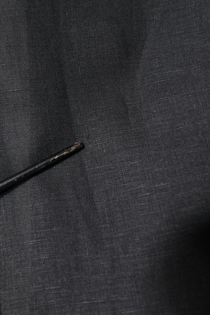 Dolce &amp; Gabbana Schwarzer einreihiger Leinen-Mantelblazer für Herren