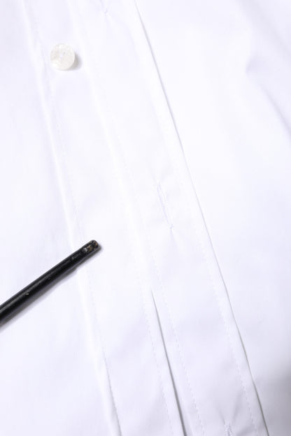 Dolce &amp; Gabbana Weißes Baumwoll-GOLD-Herrenhemd