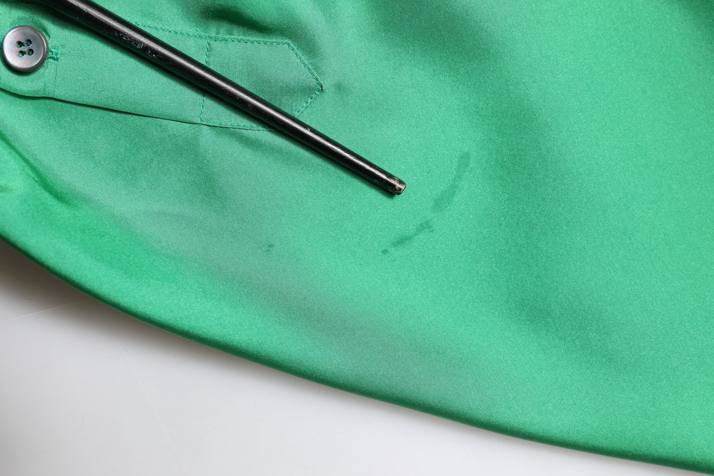 Dolce &amp; Gabbana – Grünes, langärmliges Freizeithemd aus Seidensatin