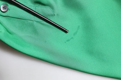 Dolce &amp; Gabbana – Grünes, langärmliges Freizeithemd aus Seidensatin