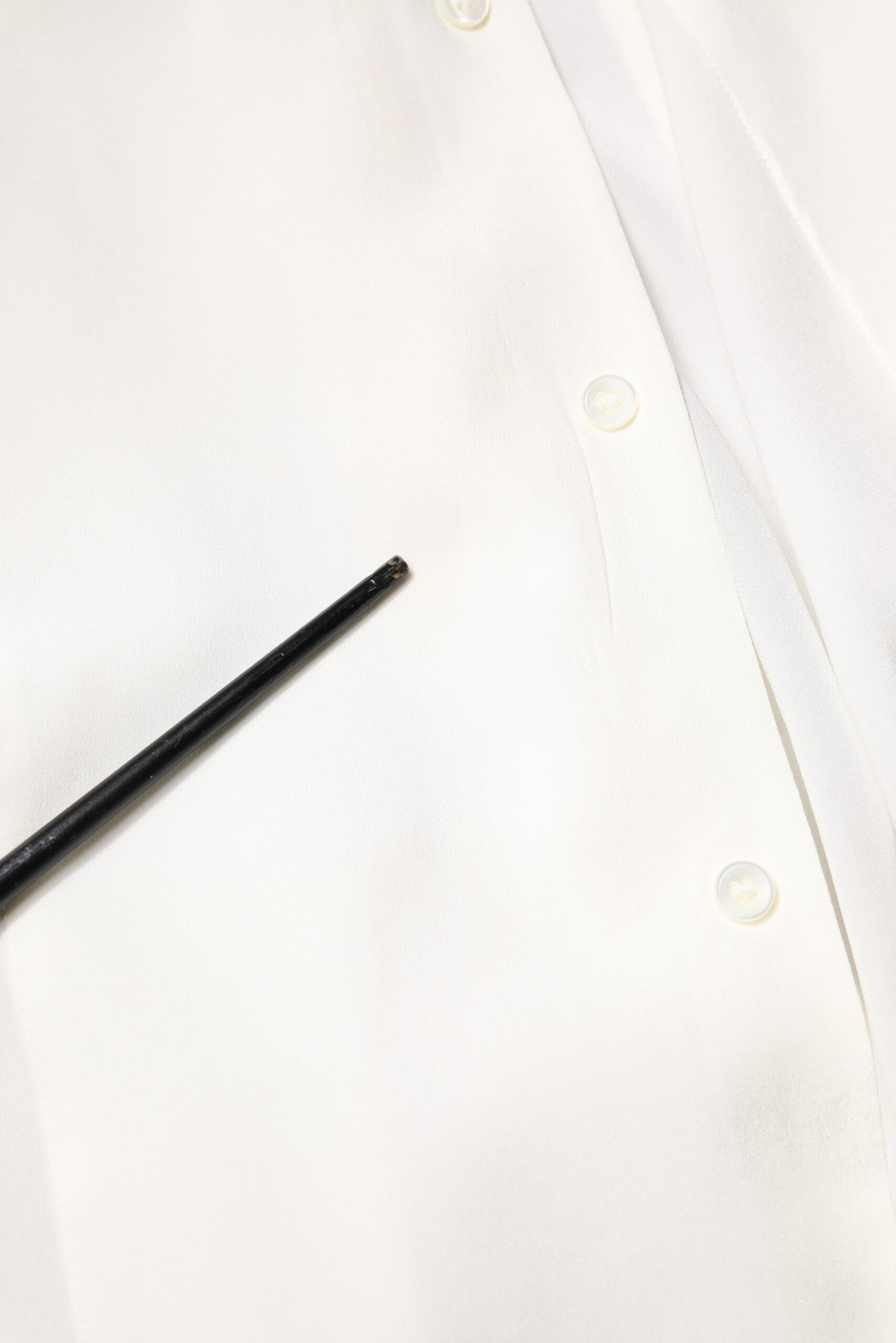 Dolce & Gabbana White Silk GOLD Dress Formal Collared Shirt