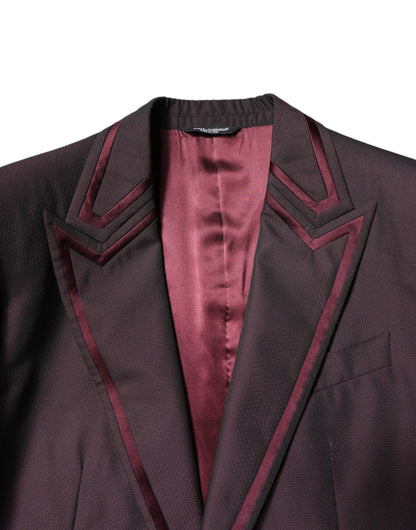 Dolce &amp; Gabbana – Kastanienbrauner, einreihiger, formeller, zweiteiliger Anzug