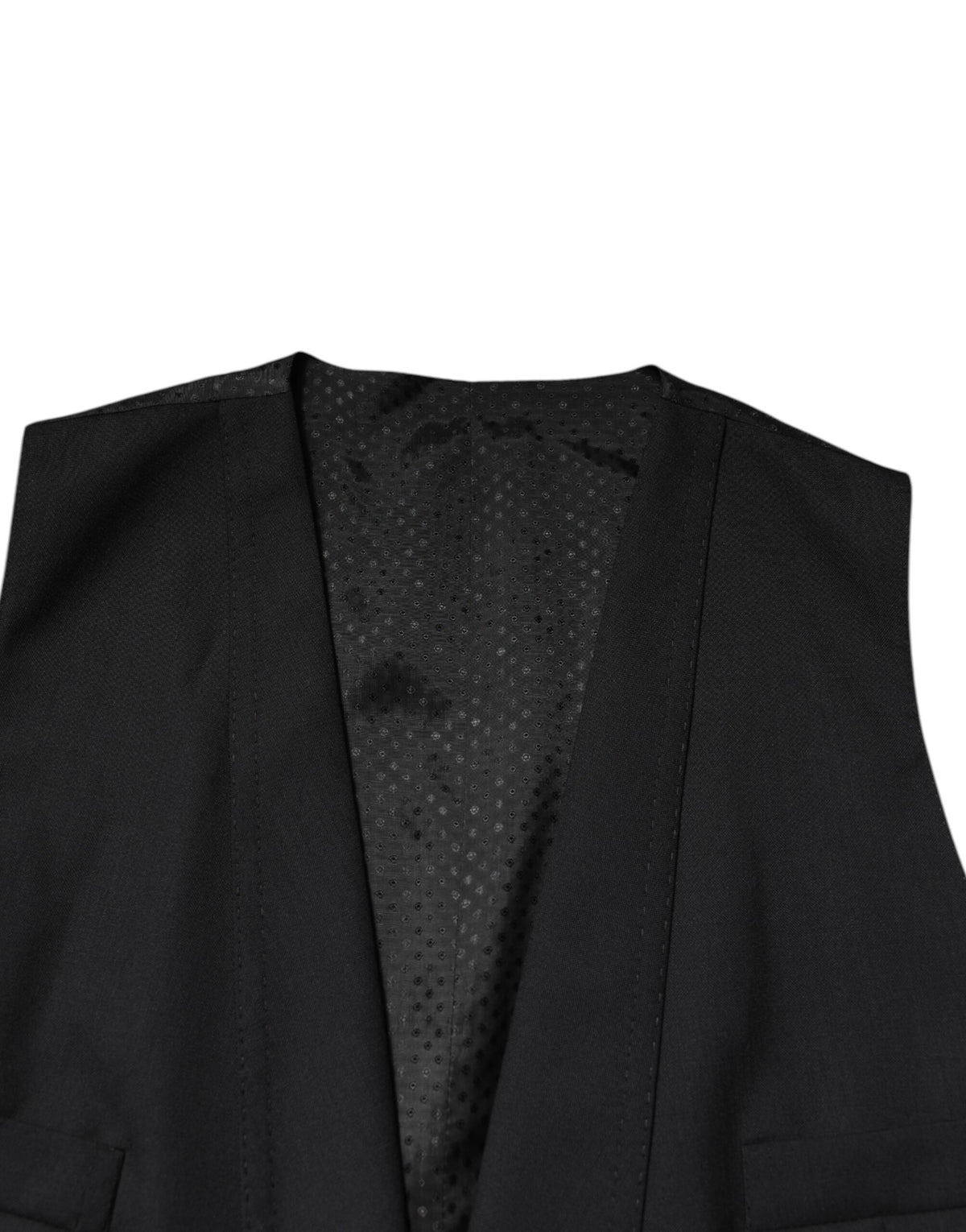 Dolce &amp; Gabbana – Schwarzer, einreihiger, formeller Blazer mit Weste