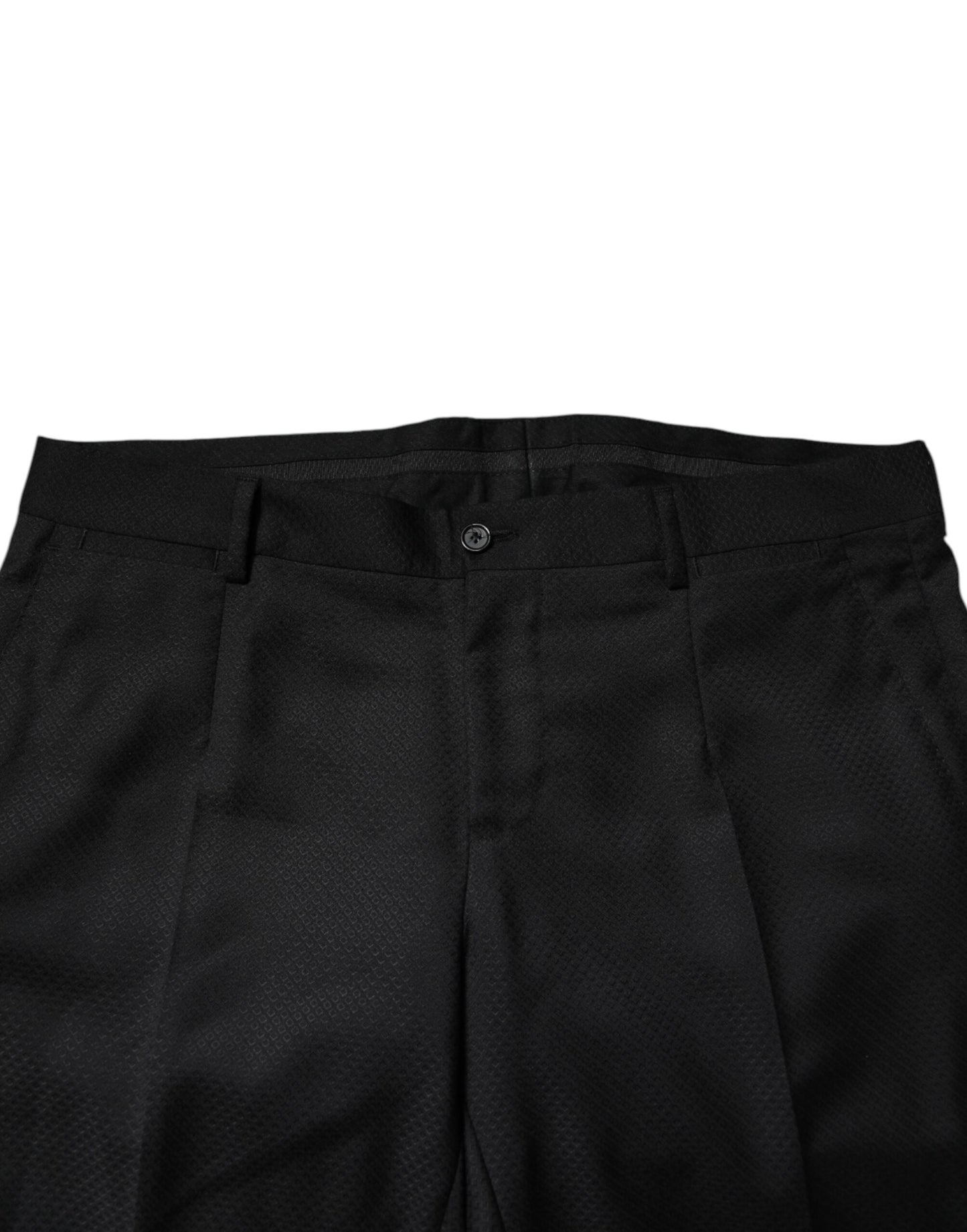 Dolce &amp; Gabbana – Schwarzer, einreihiger, zweiteiliger Anzug aus Wolle