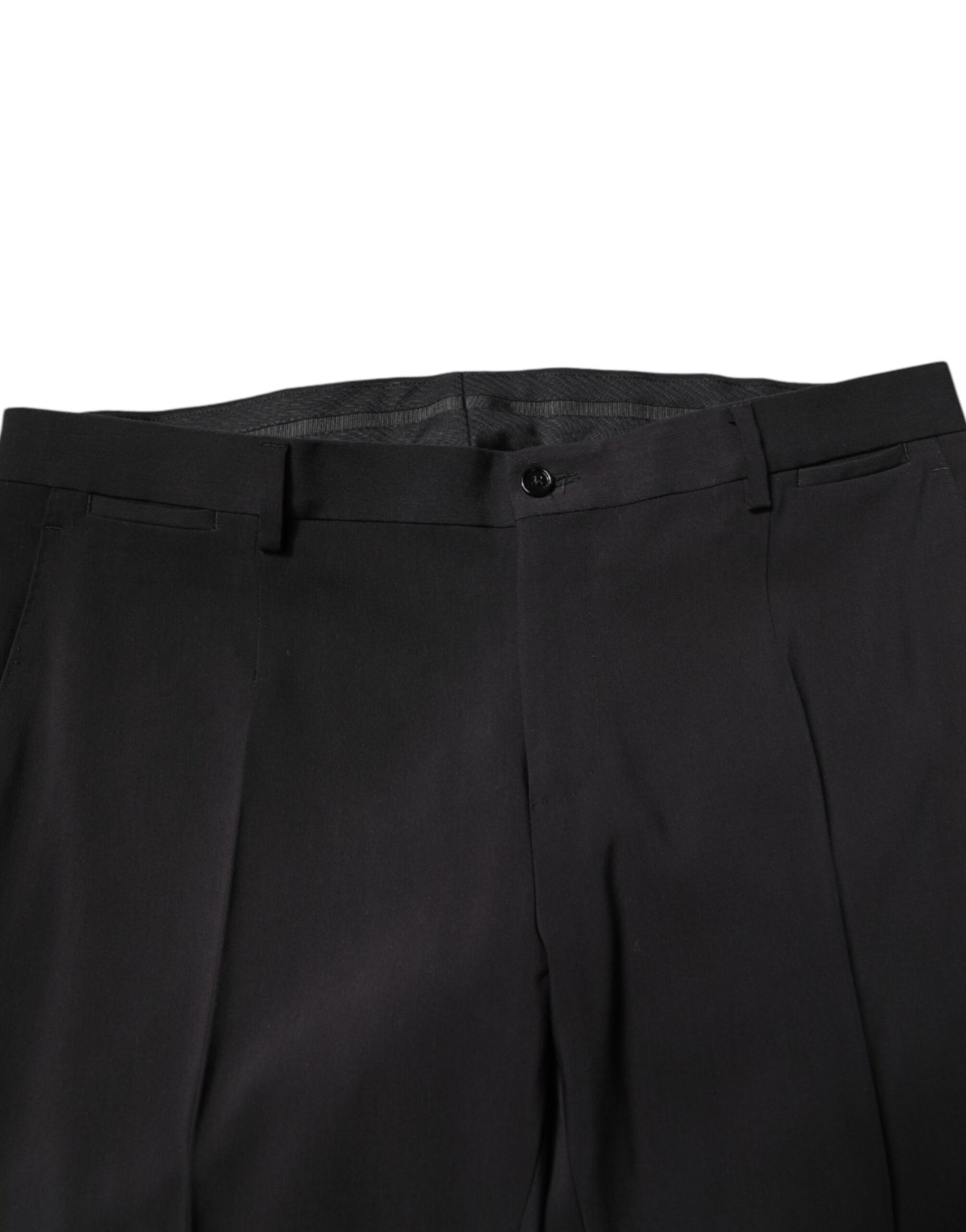 Dolce &amp; Gabbana – Schwarzer, einreihiger, zweiteiliger Anzug aus Baumwolle