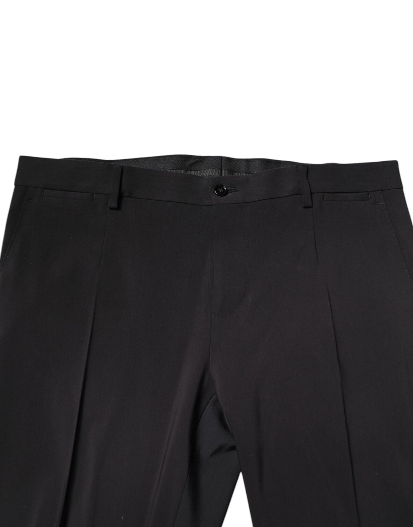 Dolce &amp; Gabbana – Schwarzer, einreihiger, zweiteiliger Anzug aus Wolle