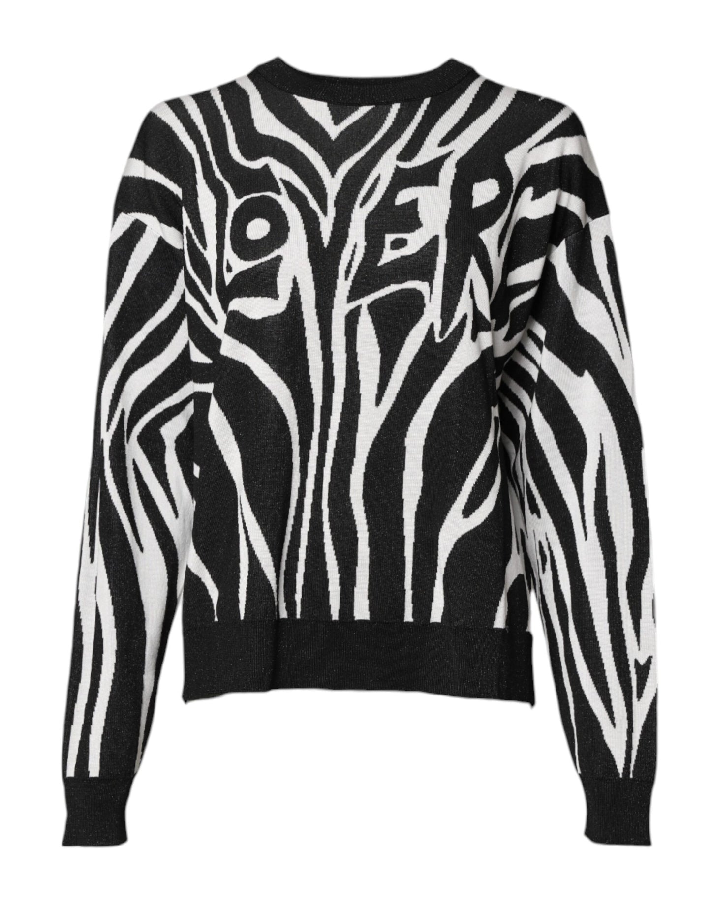 Dolce &amp; Gabbana Schwarz-Weiß-Print Damen Pullover