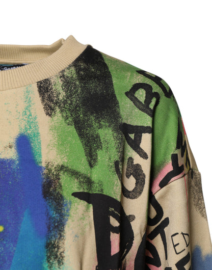 Dolce &amp; Gabbana Pullover aus Baumwolle mit mehrfarbigem Print