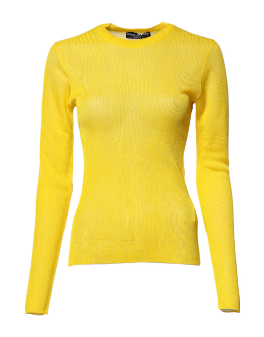 Dolce &amp; Gabbana Gelb Polyester Damen Pullover Top Pullover