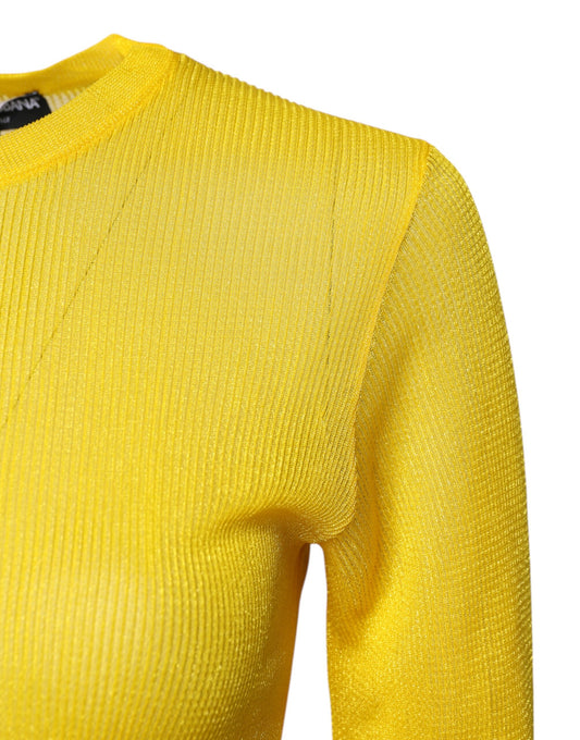 Dolce &amp; Gabbana Gelb Polyester Damen Pullover Top Pullover