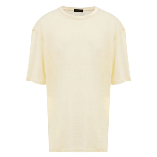 Corneliani Gelbes Leinen-T-Shirt
