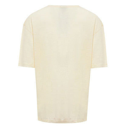 Corneliani Gelbes Leinen-T-Shirt