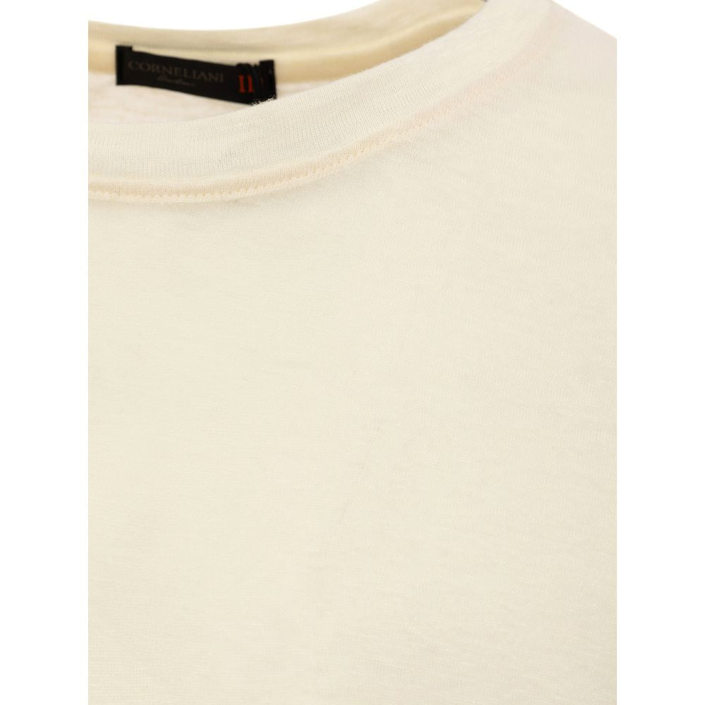 Corneliani Gelbes Leinen-T-Shirt