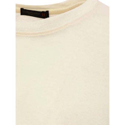 Corneliani Gelbes Leinen-T-Shirt