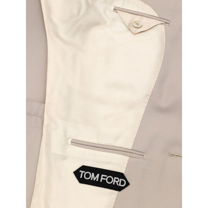 Beigefarbener Wollblazer von Tom Ford