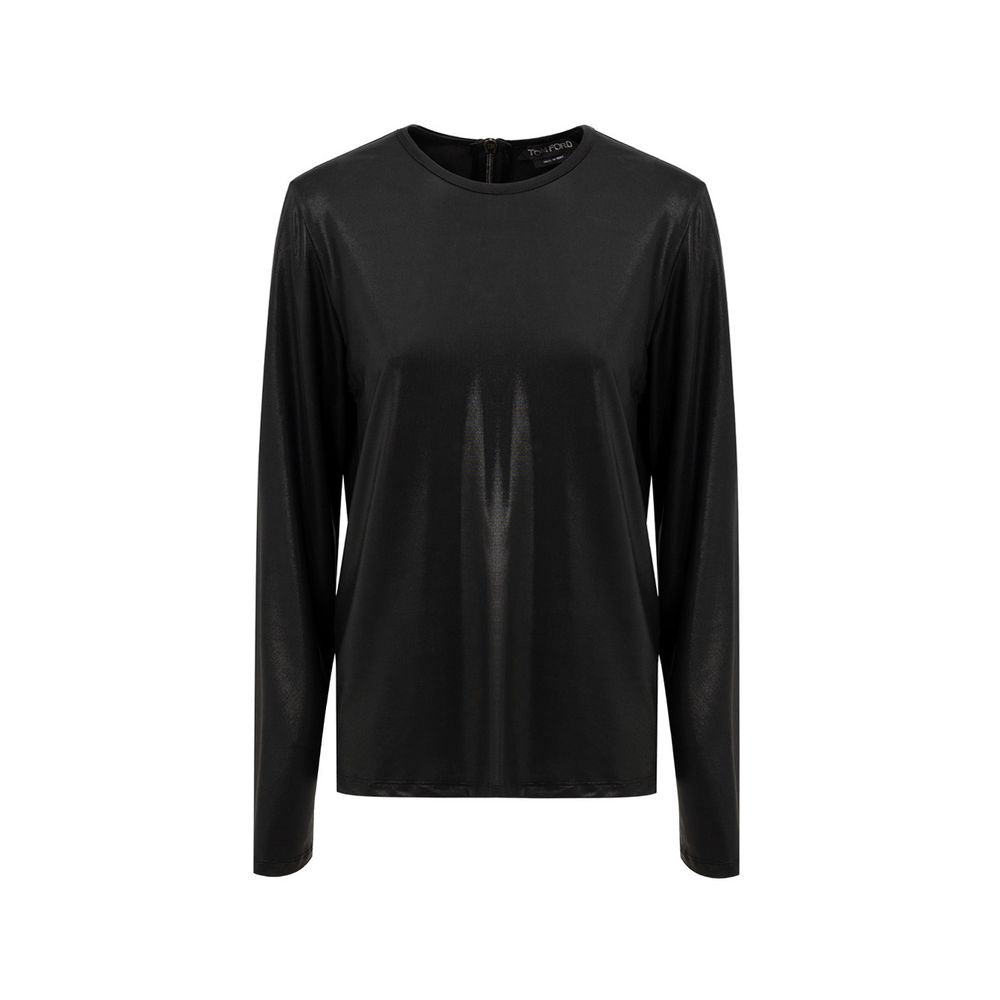 Tom Ford – Schwarzes Viskose-Langarmshirt