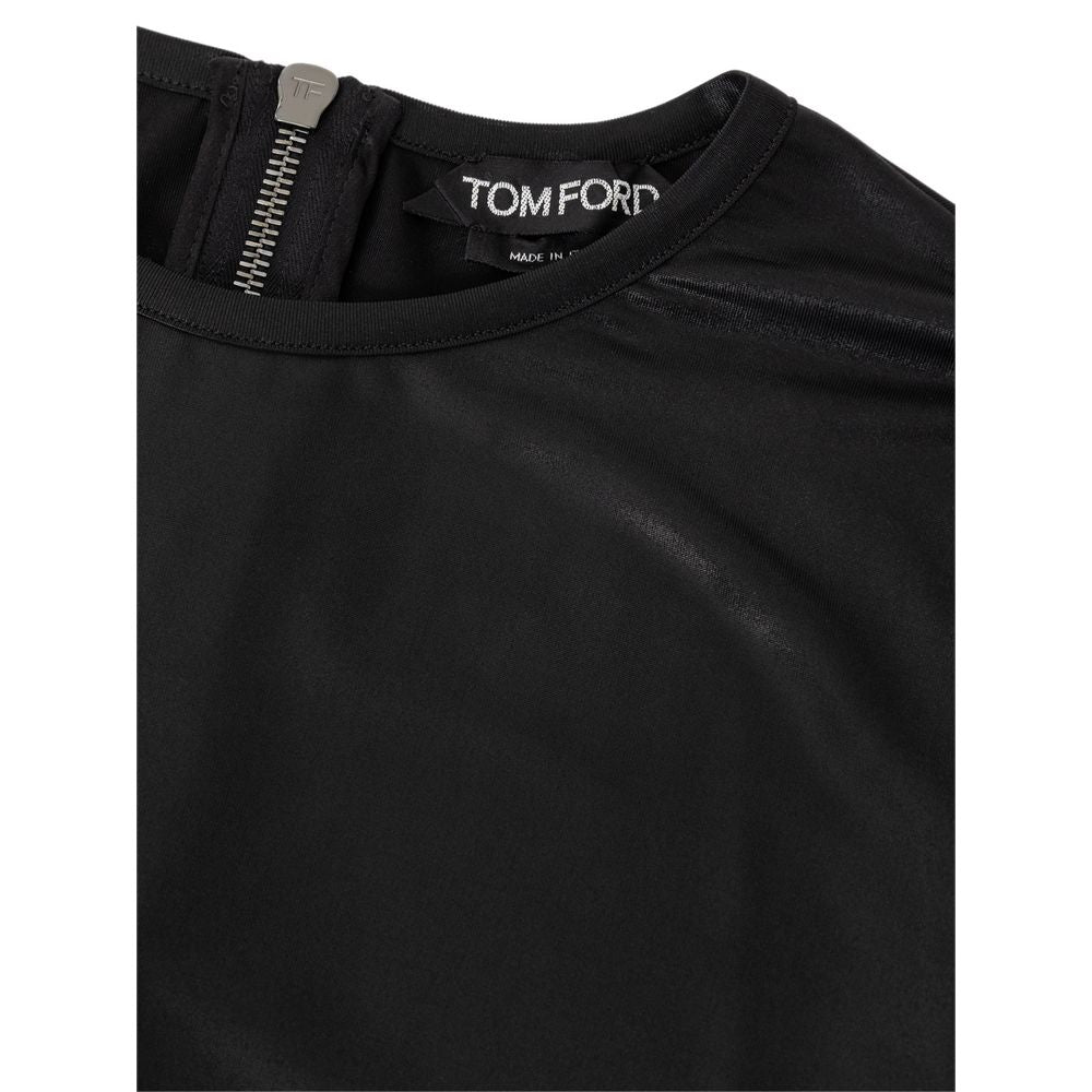 Tom Ford – Schwarzes Viskose-Langarmshirt