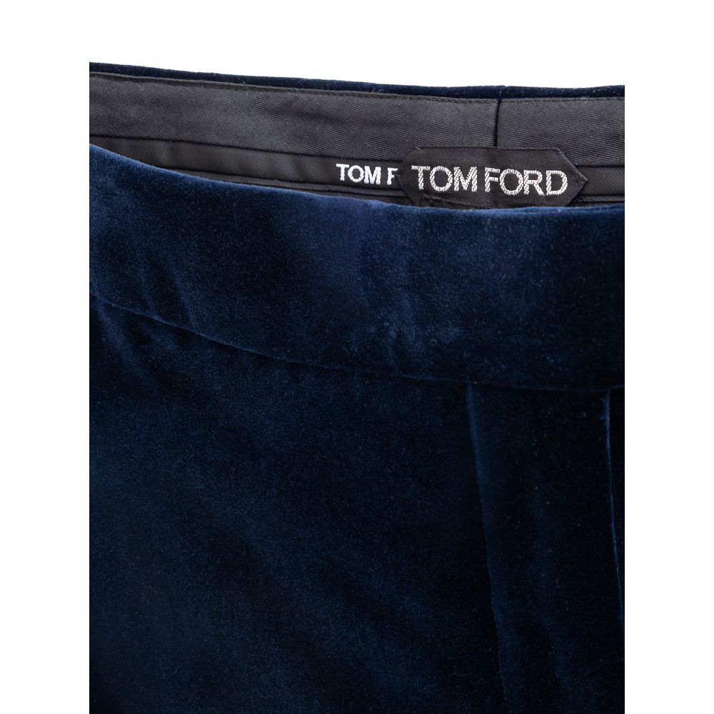 Tom Ford Blauer Baumwoll-Midi-Rock