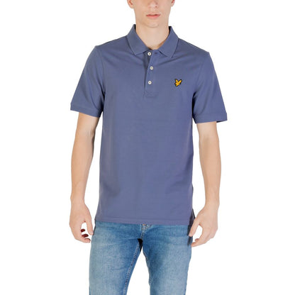 Blaues Poloshirt aus Baumwolle von Lyle &amp; Scott