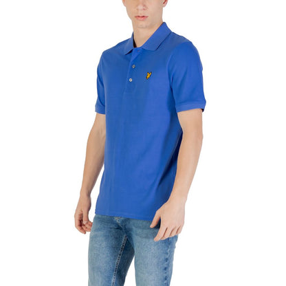 Blaues Poloshirt aus Baumwolle von Lyle &amp; Scott