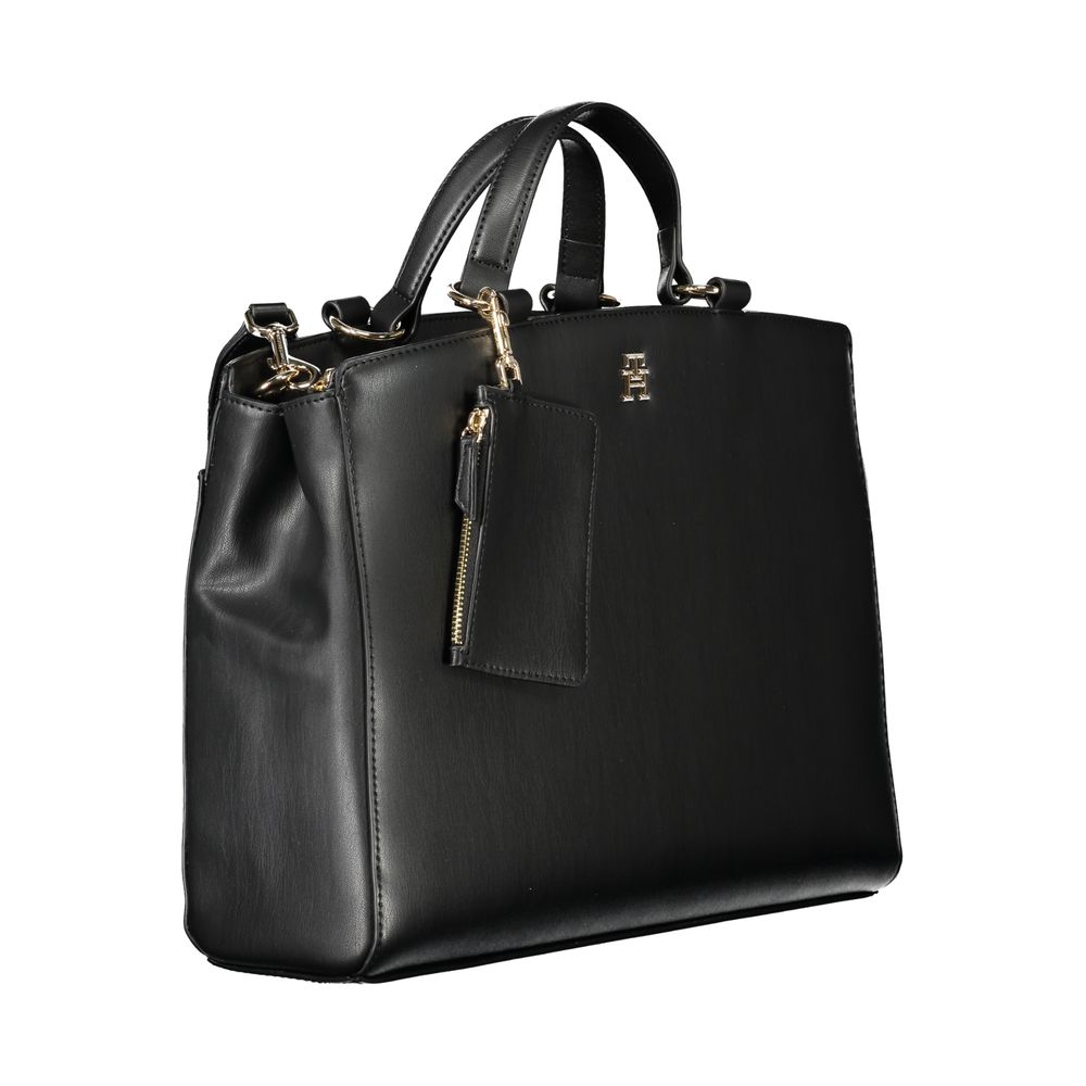 Tommy Hilfiger – Schwarze Polyethylen-Handtasche für Damen