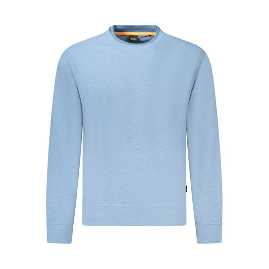 Hugo Boss Blue Cotton Men Sweater